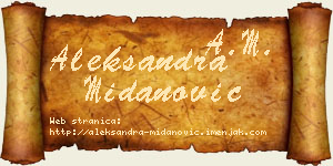 Aleksandra Midanović vizit kartica
